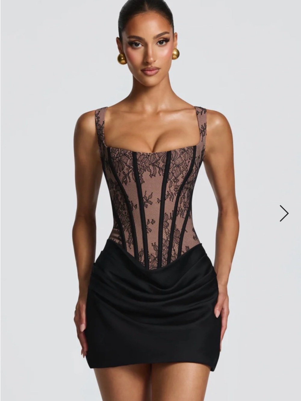 Babyboo CORNELIA MINI DRESS - BLACK LACE XS NWT